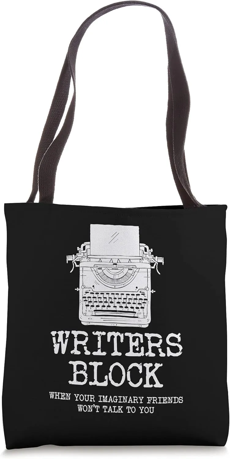 Writers Block Funny Imaginary Friends Author Writer Tote Bag