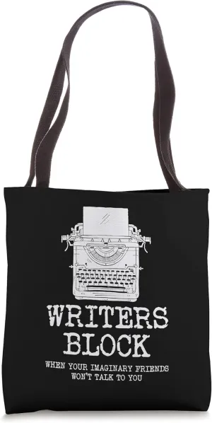 Writers Block Funny Imaginary Friends Author Writer Tote Bag