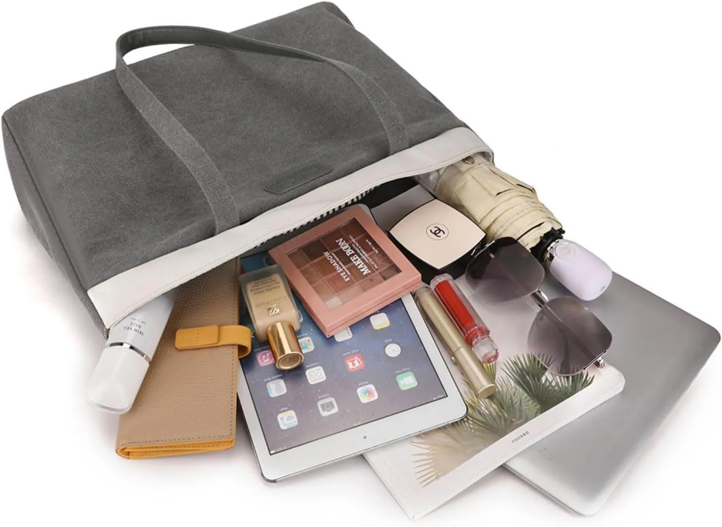 Wxnow Women Laptop Tote Bag Canvas Handbag Purse Shoulder Bag