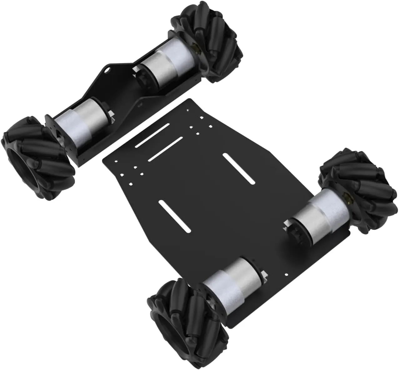 Yahboom Robot Aluminum Alloy Car Chassis with 80mm Mecanum Wheel 6DOF Robotic Arm for Raspberry Pi Arduino DIY Kit Smart Robot Car (Suspension Chassis with Mecanum Wheel(L))