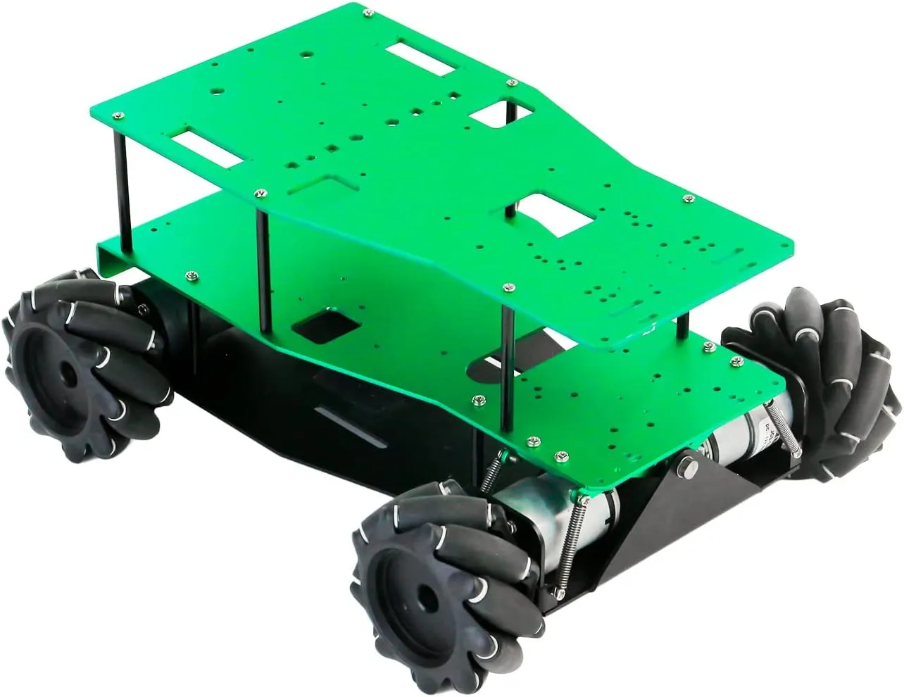Yahboom Robot Aluminum Alloy Car Chassis with 80mm Mecanum Wheel 6DOF Robotic Arm for Raspberry Pi Arduino DIY Kit Smart Robot Car (Suspension Chassis with Mecanum Wheel(L))