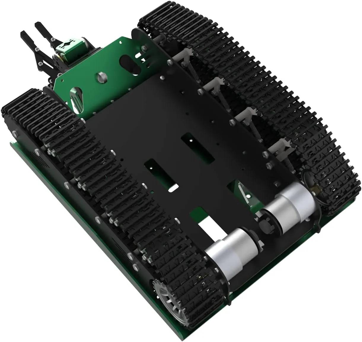 Yahboom Tracked Robotic Car Chassis RC Starter Kits Sciences Eduactional Model for UNO Raspberry Pi Smart Robot Tank Shock Absorption Car Chassis 3-DOF Robot Arm