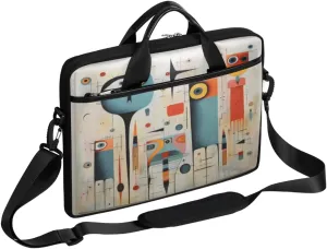 Yellow White Sea Laptop Bag for Men Women 13-15 Inch Case Bags Sleeve Shoulder with Anti Slip Removable The Pad Straps
