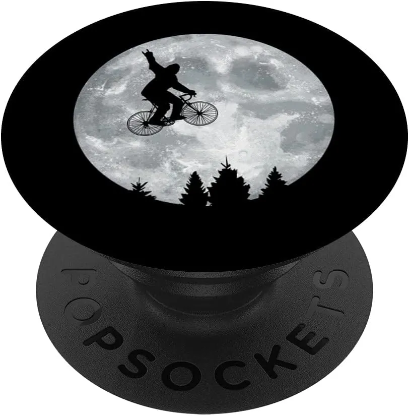 YETI Riding Moon Bike Halloween Lunar Cycling Bigfoot PopSockets Swappable PopGrip
