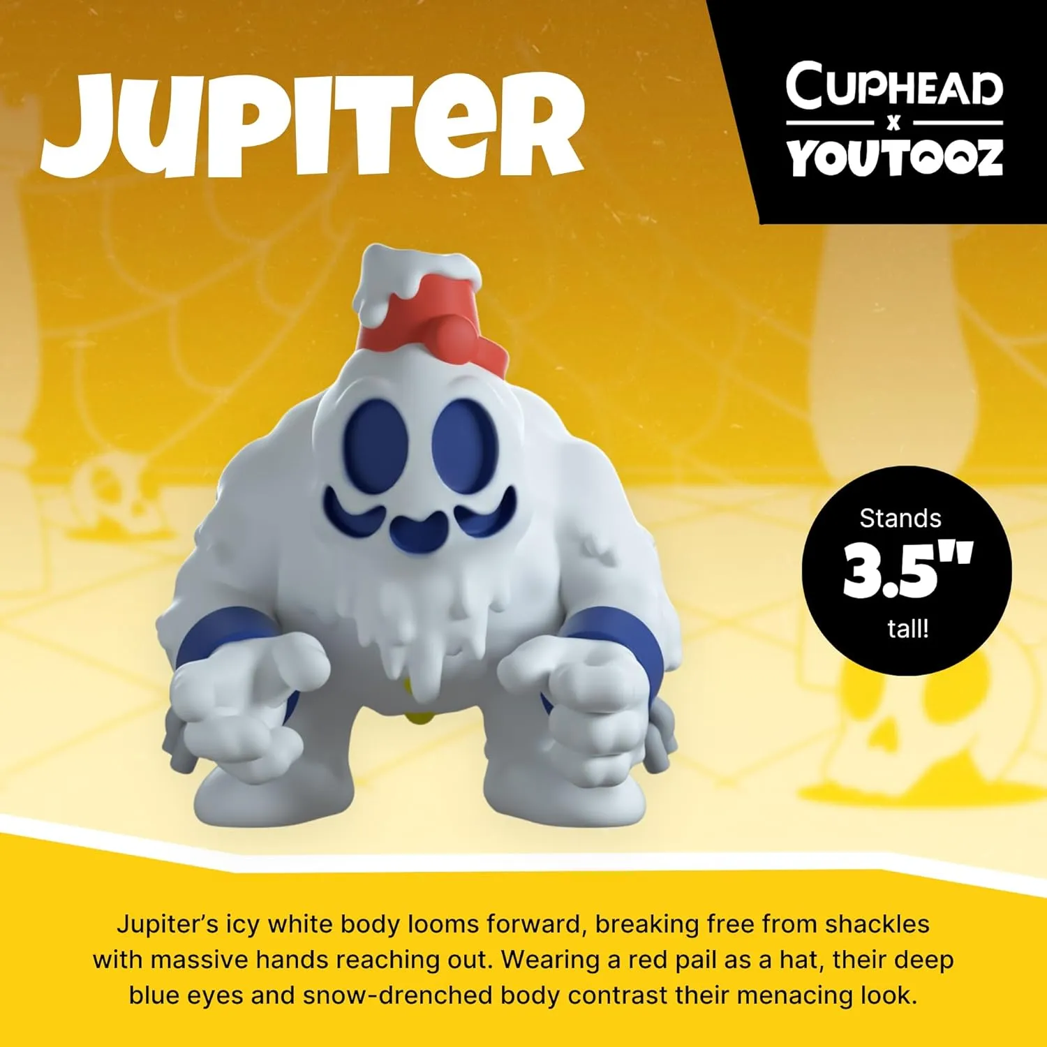 Youtooz Jupiter 3.5" Cuphead Vinyl Figure – Collectible Jupiter Action Figure from Cuphead Game Series