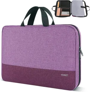 Ytonet Laptop Sleeve Case 15.6 Inch, Slim Water Resistant TSA Carrying Case with Handle, Protective Laptop Cover Compatible with HP Dell Lenovo Asus Notebooks, Gift for Women, Purple