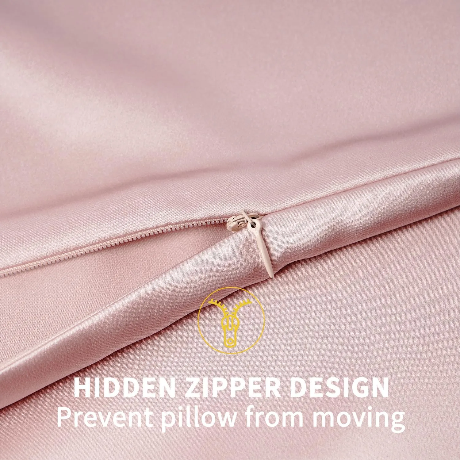 ZIMASILK 100% Pure Mulberry Silk Pillowcase for Hair and Skin Health,Soft and Smooth,Both Sides Premium Grade 6A Silk,600 Thread Count,with Hidden Zipper,1pc (Queen 20''x30'',Light Plum)