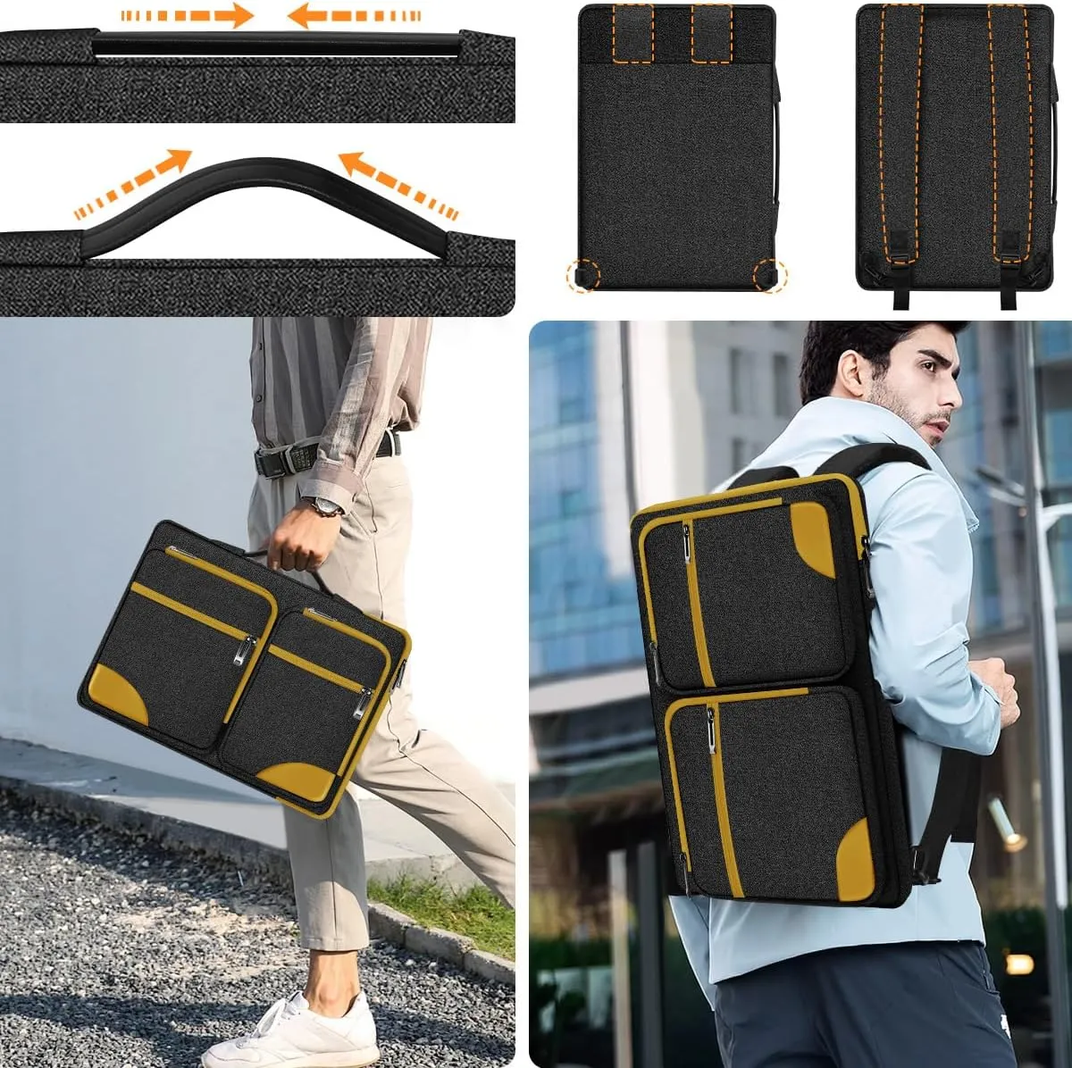 ZINZ Laptop Case 15 15.6 16 inches Sleeve Slim Briefcase Spill-Resistant Handbag for Most Popular 15" 15.6" 16" Notebooks，B01YL02