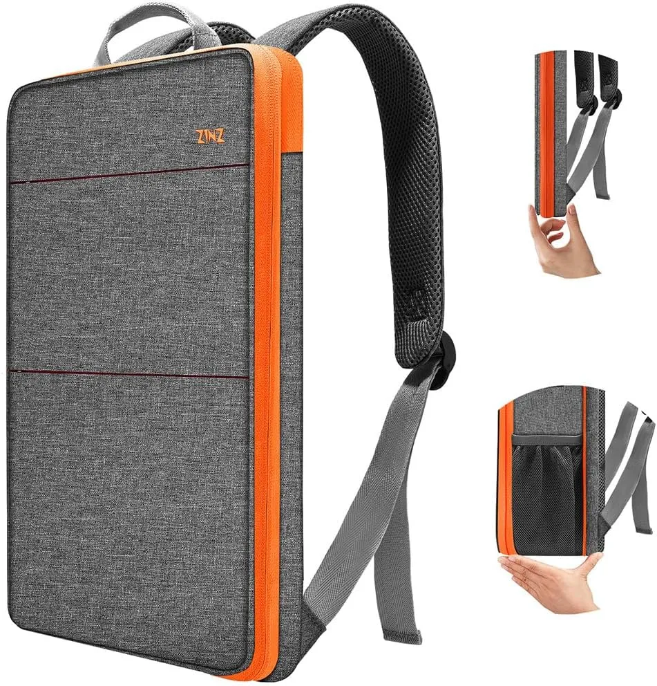 ZINZ Slim & Expandable Laptop Backpack Water Resistant Travel Backpack Compatible with MacBook Air/Pro 13-14 inch XPS 13 Surface 13.5" and Most 13-14 inch NoteBooks,G01OG01